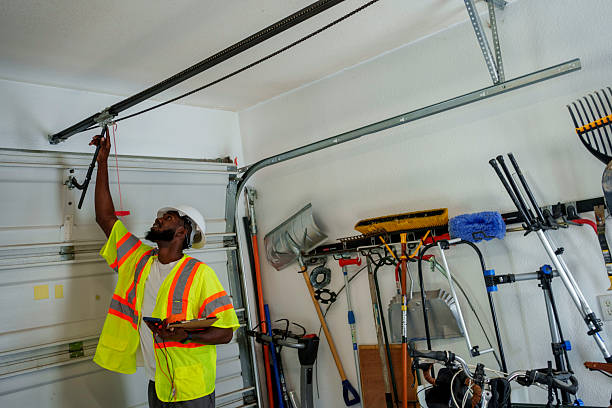 Professional Garage Door technician working in Shelter Island Heights, NY